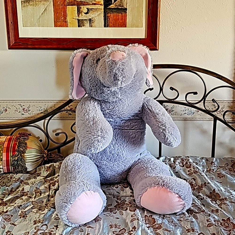 Best Made Toys large Elephant plush pink ears paws heart 44-in soft stuffed